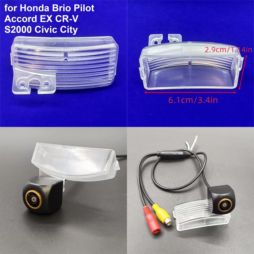 170 Degree AHD 1080P CVBS Car Rear View Camera For Honda Brio Pilot Accord EX CR-V S2000 Civic City Car Track/Ruler 720P NTSC