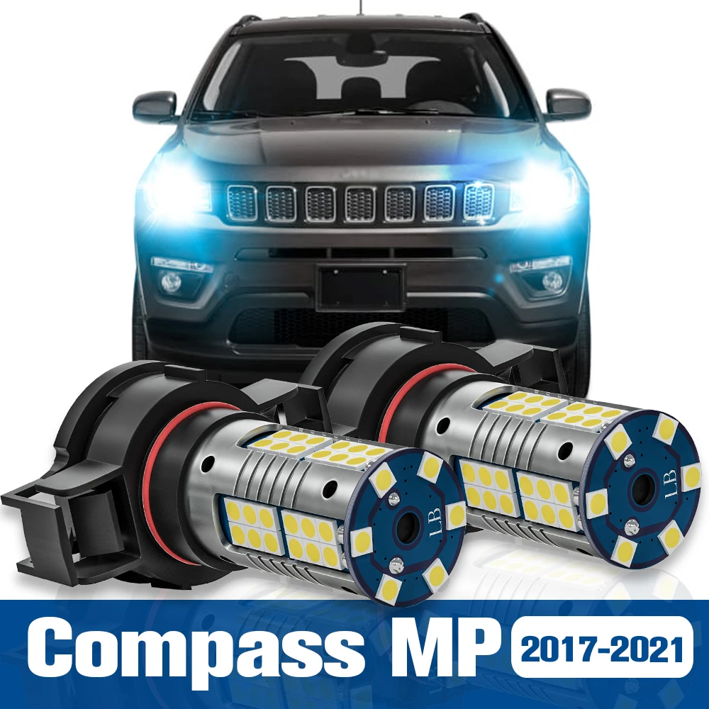 

2pcs LED Daytime Running Light DRL Lamp Accessories Canbus For Jeep Compass MP 2017 2018 2019 2020 2021