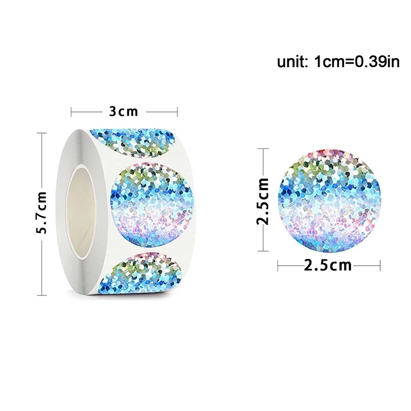 مجموعة 300 قطعة من ملصقات الخدش بالليزر المستديرة مقاس 2.5 سم، غطاء الرمز السري لبطاقات الأنشطة
