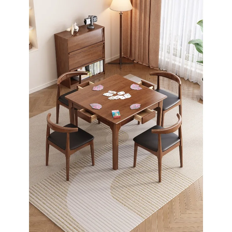 

Solid wood square table chess and card table household square dining eight immortals casual table