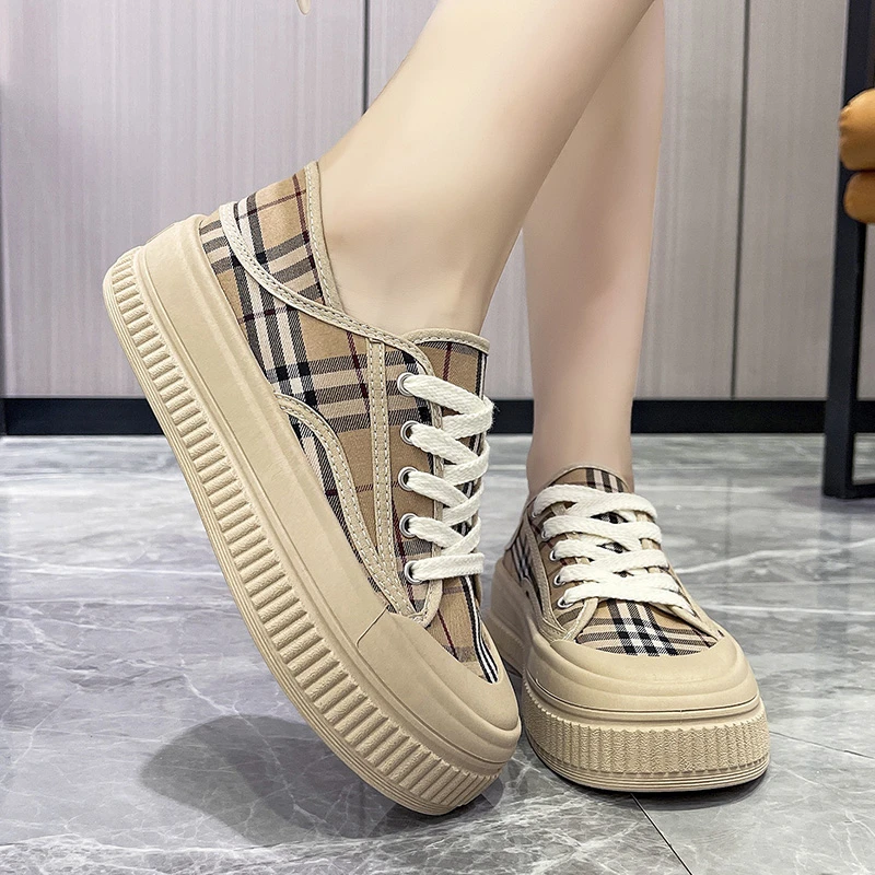 Canvas shoes women 2024 summer new breathable retro all fashion casual sports shoes women niche design sense