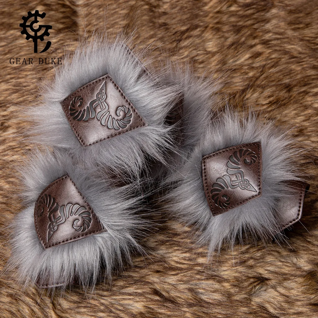 

Vintage Embossed Pu Leather Knight Wrist Guards, Medieval Dark Style Adjustable Wristbands, Punk Subculture Bracelet Gloves