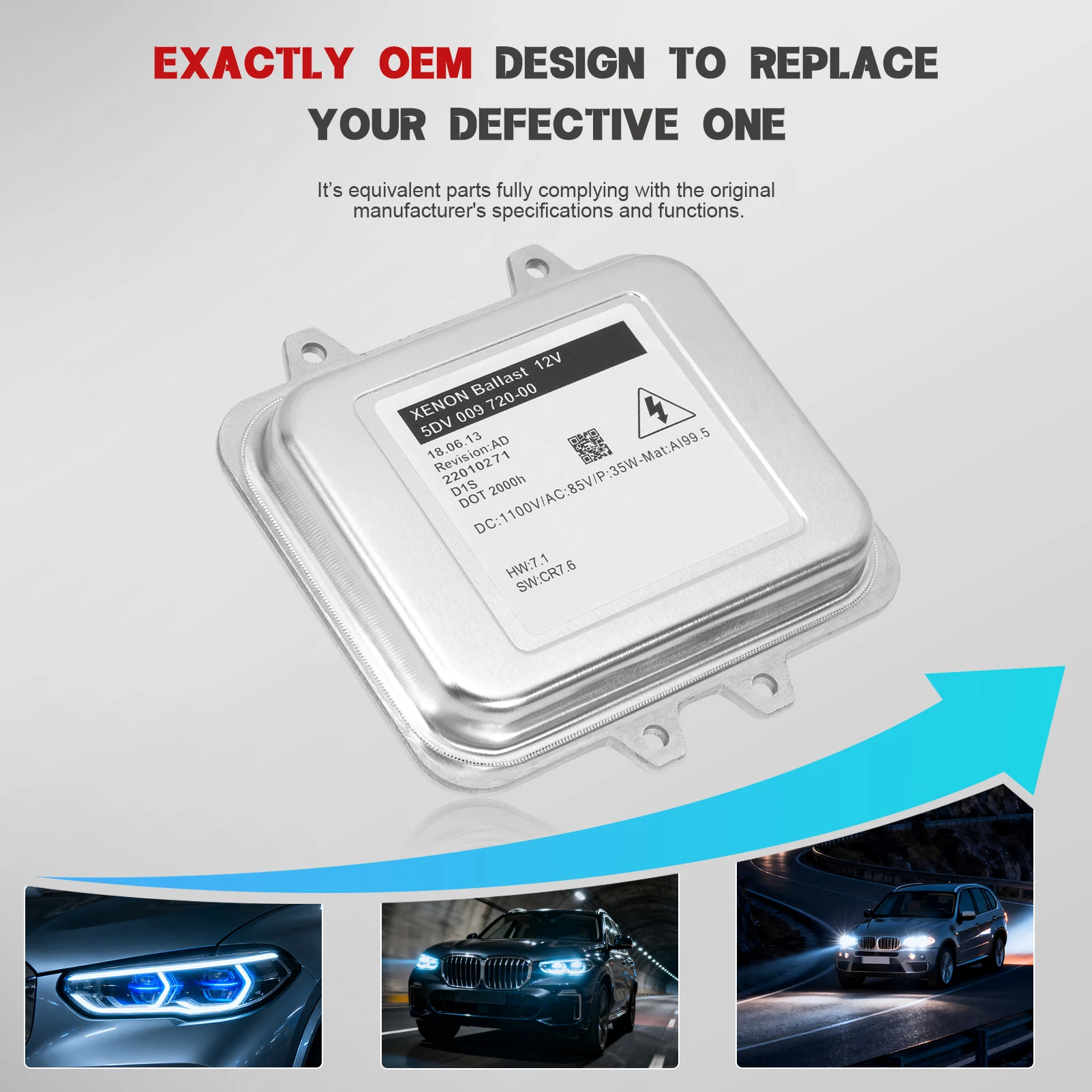 

2 шт. ксеноновый балласт HID для Vauxhall Opel Astra J Insignia A заменяет 5DV00972000