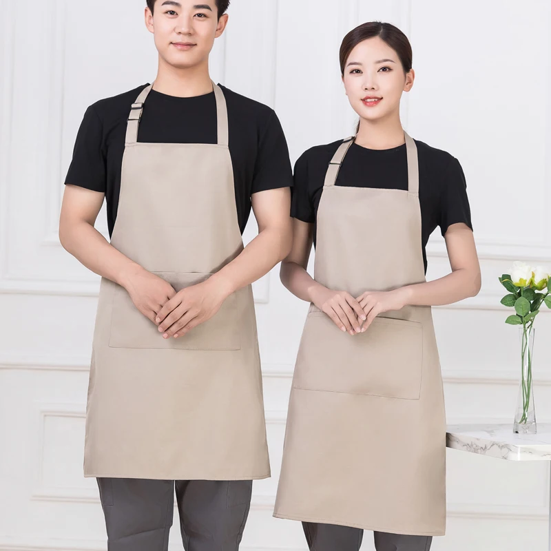 Adjustable Bib Apron with Pockets Cooking Kitchen Aprons for Women Men Chef Apron Tablier Mandil