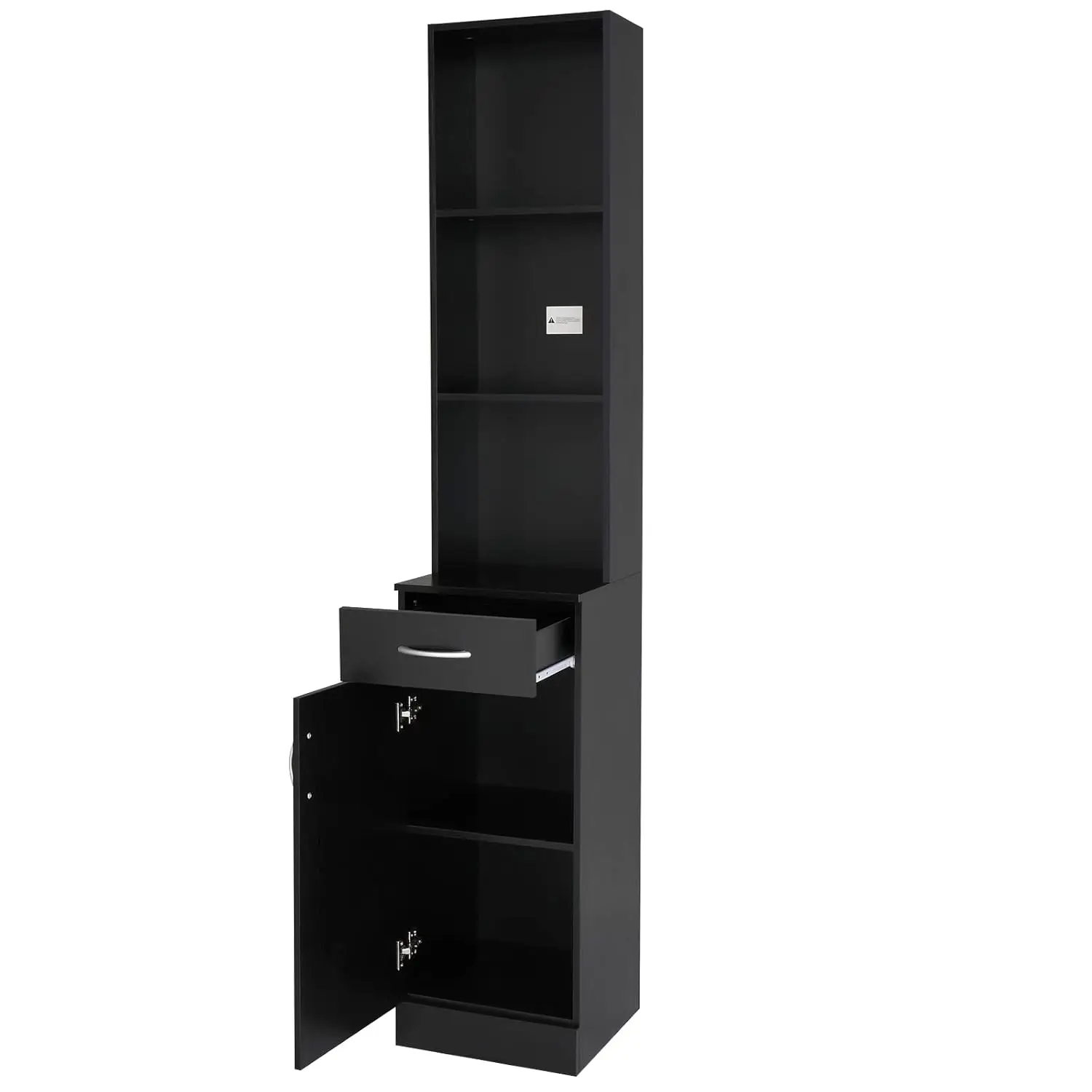 

Salon Station, Barber Hair Stylist Storage Cabinet with Lockable Drawer, 5 Compartments & Shelf, Durable MDF, Organizer Equipmen
