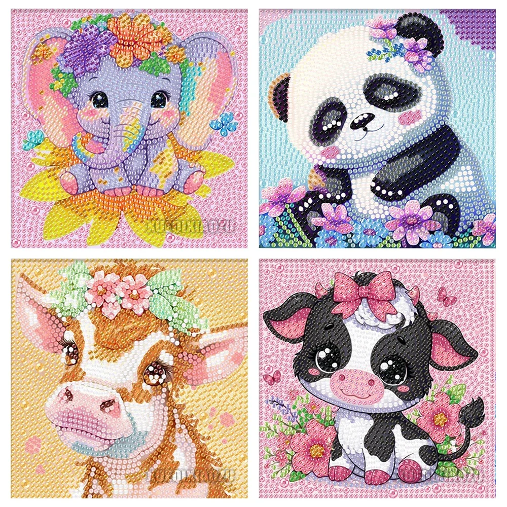 DIY Diamond Painting by Number Kits for Kids Cartoon Animal Crystal Diamond Embroidery for Up 5 Yesrs Old Children Gifts - Image 3