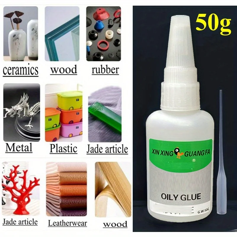 50g Oily glue Tree Frog Strong Super Glue Liquid Universal Glue Adhesive rubber metal wood jade leather shoes