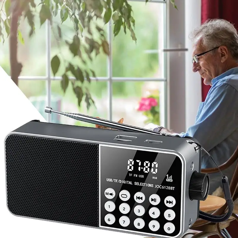 Портативные радиоприемники Портативный цифровой AM FM метеорологический радиоприемник Маленький фонарик снаряжение для выживания Разъем для наушников Гаджет для кемпинга в помещении