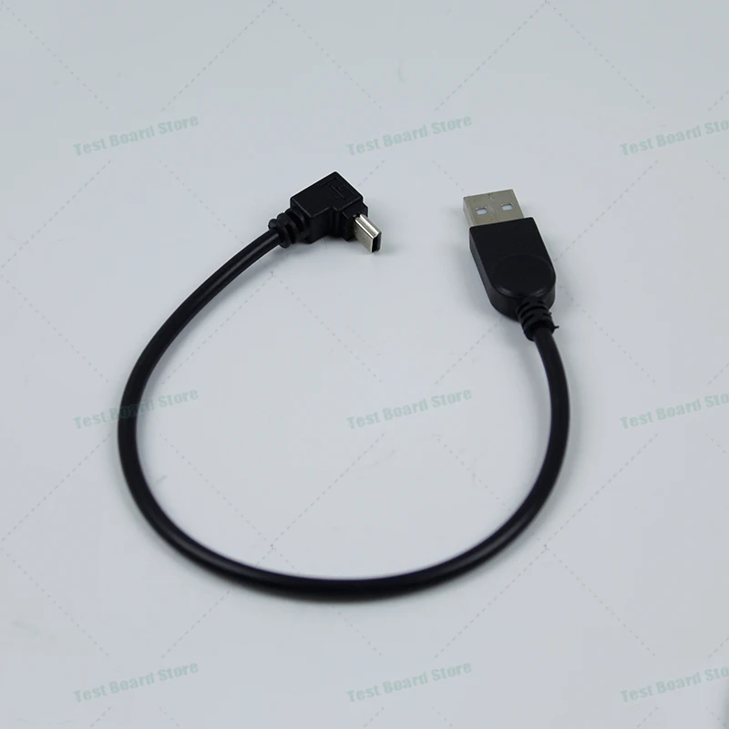 1Pce Mini USB do USB-A kabla zasilającego pod kątem 90 stopni w kształcie litery T mini kabel do ładowania USB dla kamera na deskę rozdzielczą