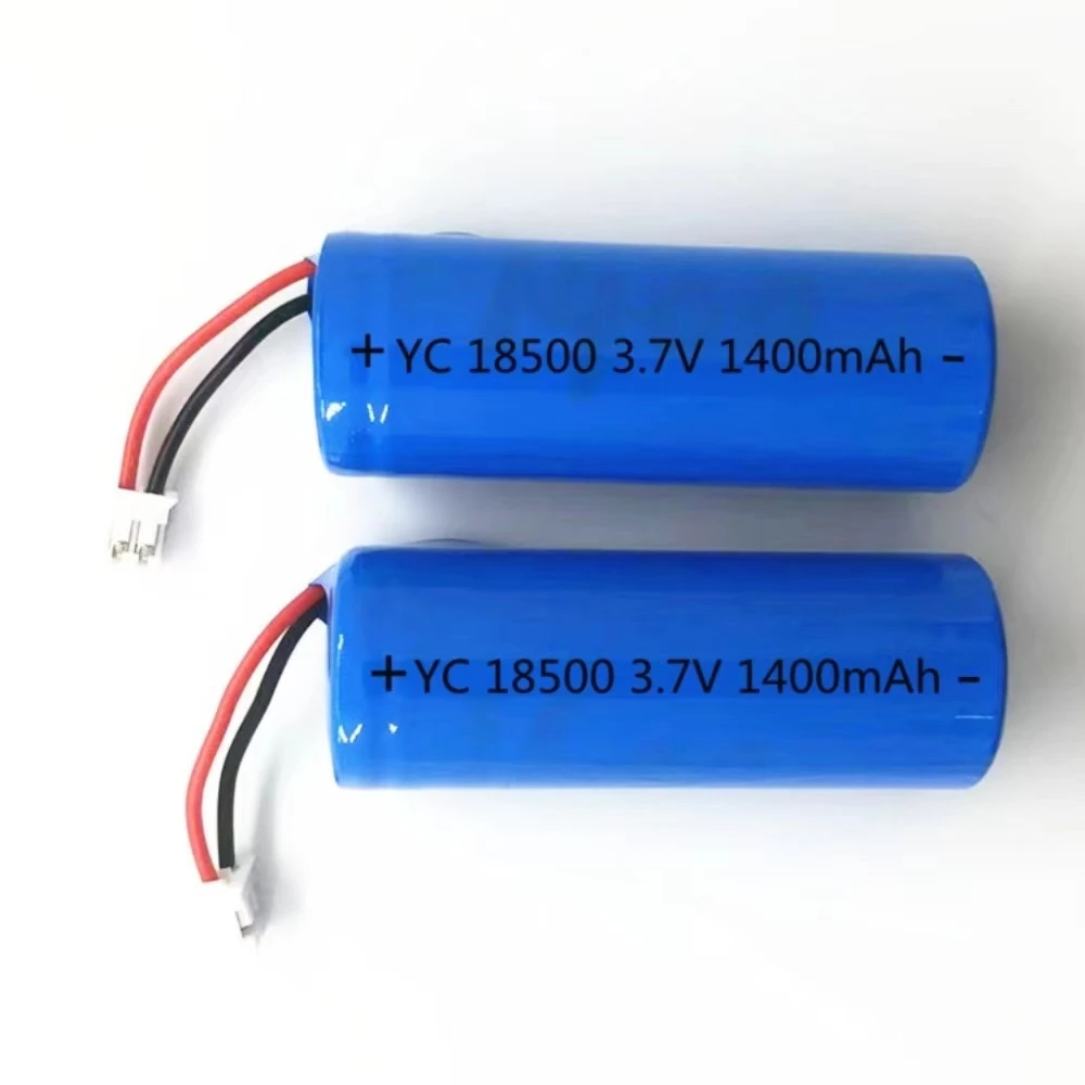 4pcs/lot 3.7V 1400mAh 18500 lithium battery suitable for remote control toys rechargeable battery with protective board cable