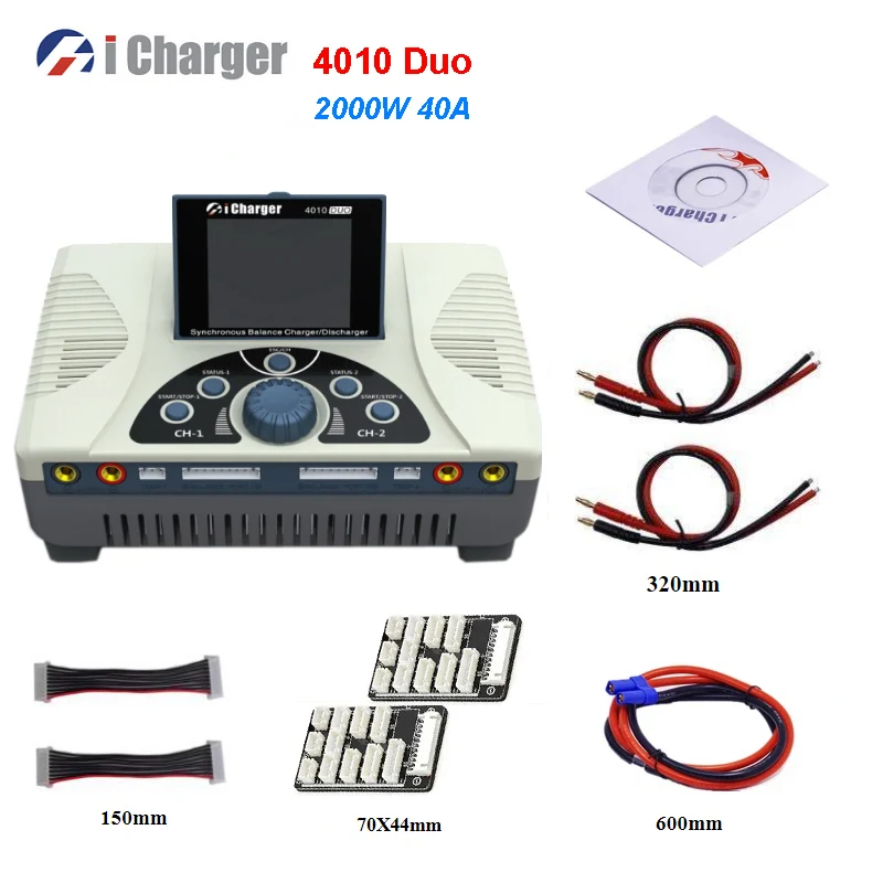 

iCharger 4010 DUO 2000W 40A Smart Balance Charger Discharger For LiPo Lilo LiFe Battery RC Drone RC Plane