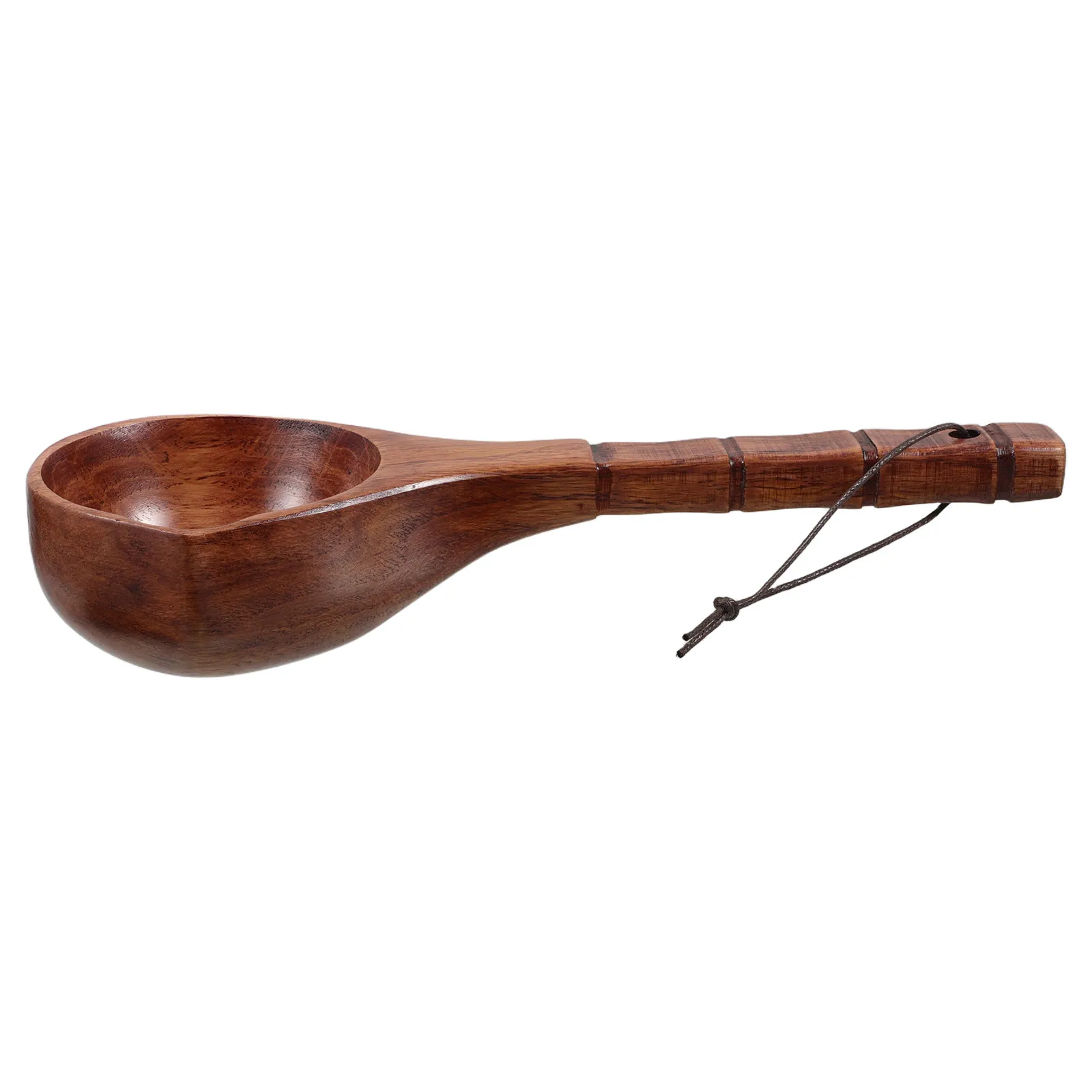 

Long Handle Wooden Water Ladle Traditional Design Bath Scoop for Home Showering Plant Watering Car Washing Natural Wood Grain