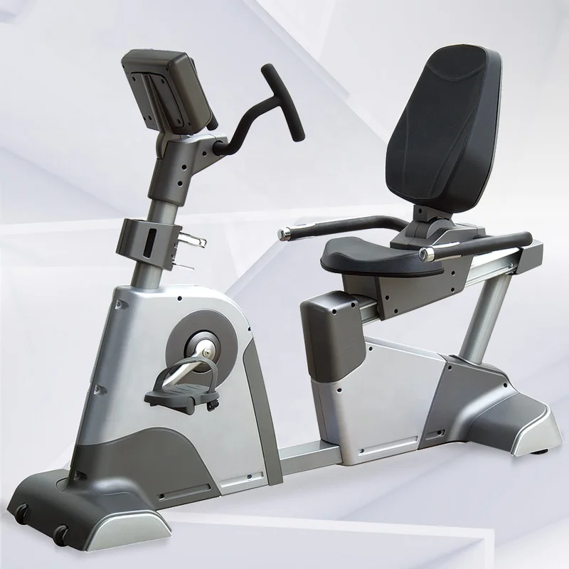 Commercial Gym Fitness Equipment Cardio Magnetic Control Horizontal Self-generating Electricity Exercise Recumbent Bike