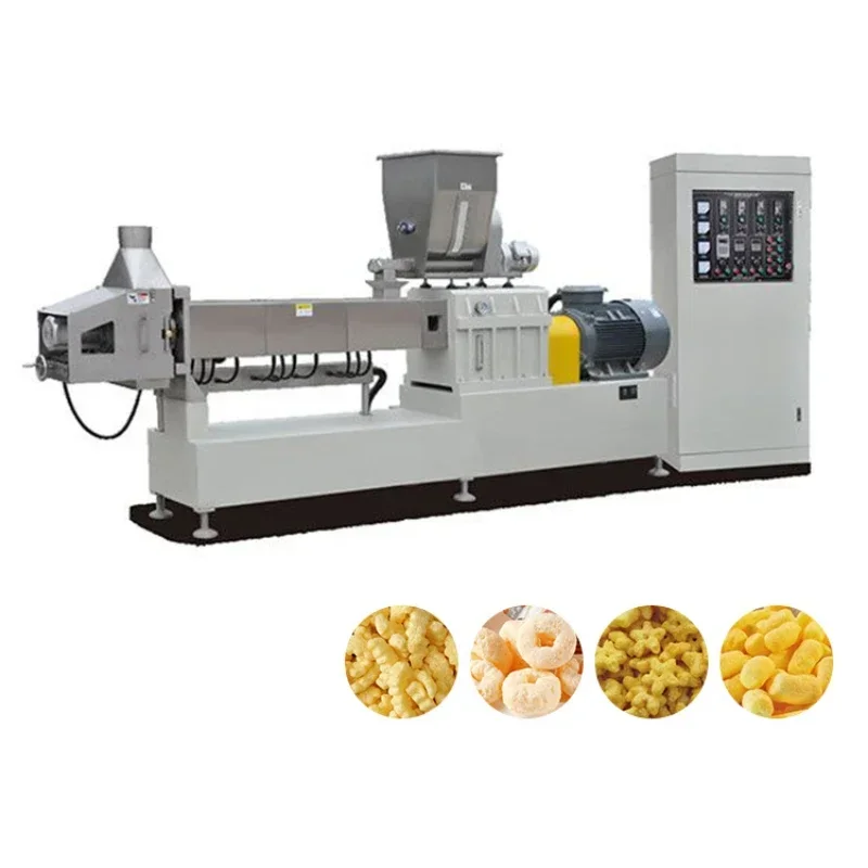 Nutritional breakfast high-temperature baked goods production line Breakfast cereal corn flakes puffing machine