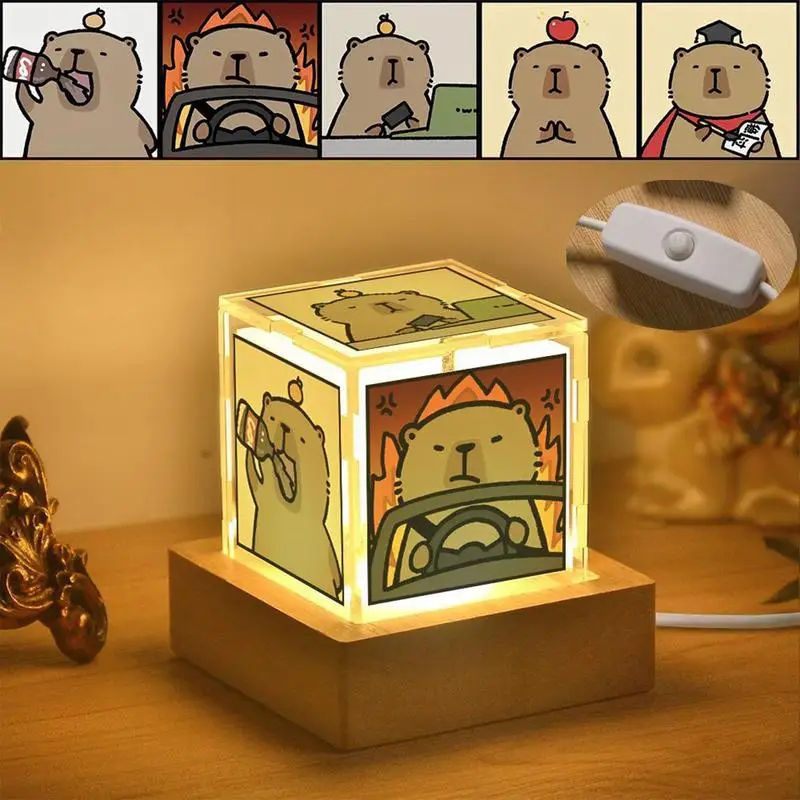 Capybara Table Lamp Cute Capybara Night Lamp Adorable Capybara Lamp Table Decorations USB Powered Portable Nursery Night Lights