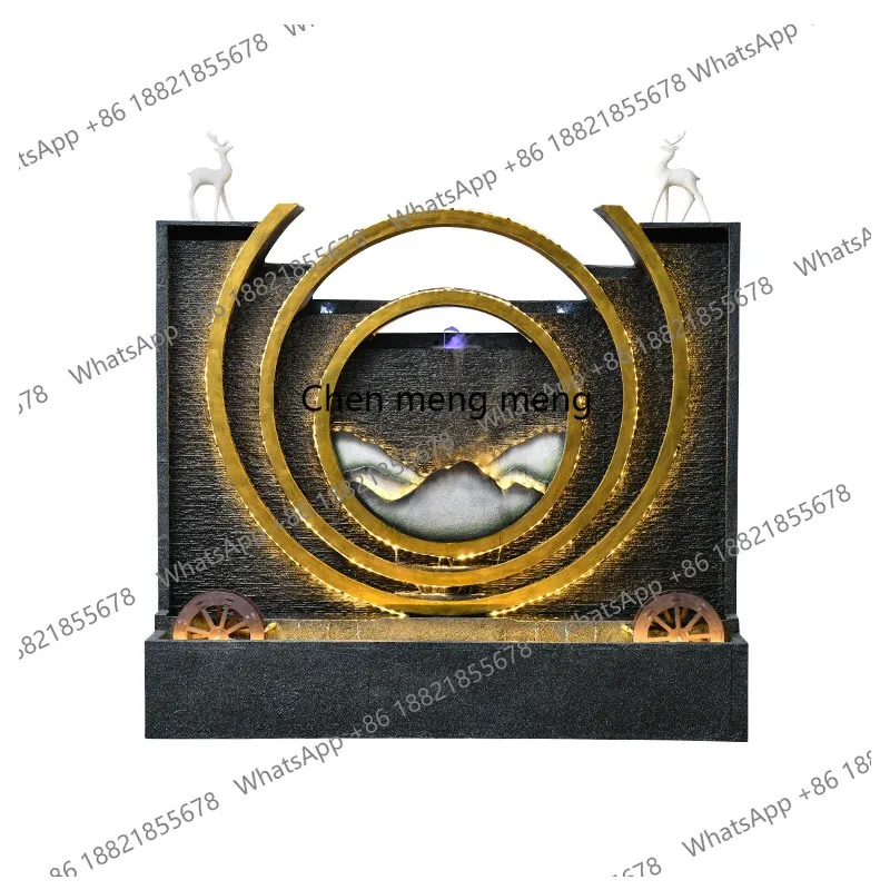 

Large water curtain wall, running water screen, entrance partition, decoration, courtyard landscape creative fish pond ornament