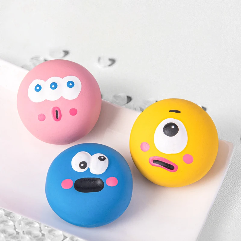 Pet Squeaky Toys Pet Ball Toys Dog Chewing Rubber Ball Cleaning Tooth Dog Chew Toy For Dogs Bite Resistant Sounder Pet Supplies