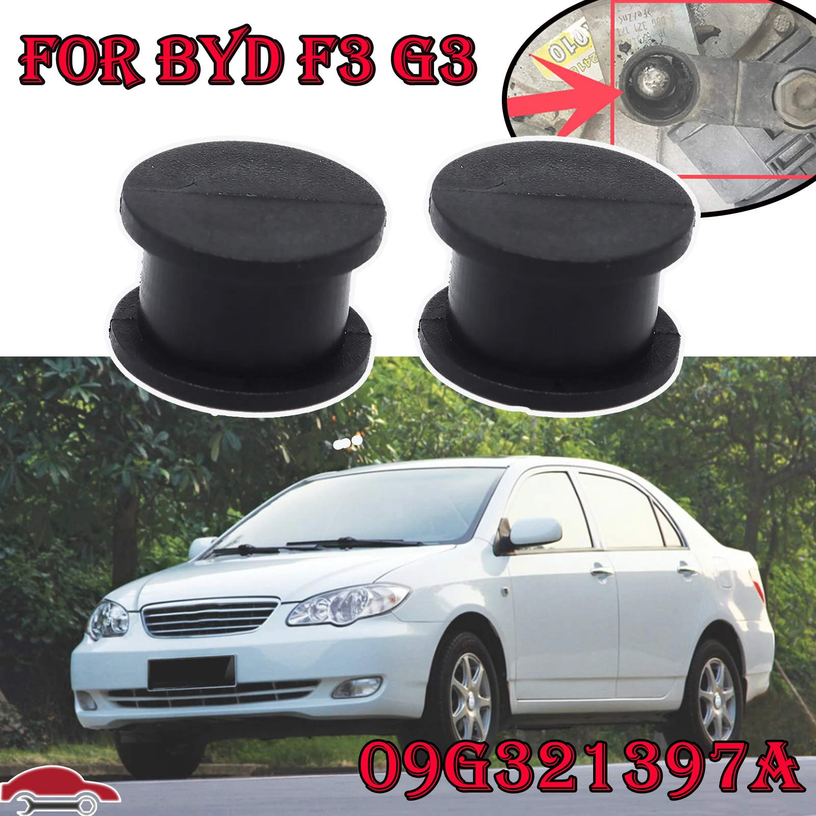 2X Gear Shifting Cable End Connector Bushing Fix Repair Kit Automatic Transmission For BYD F3 G3 S7 G6 L3 All Models 09G321397A