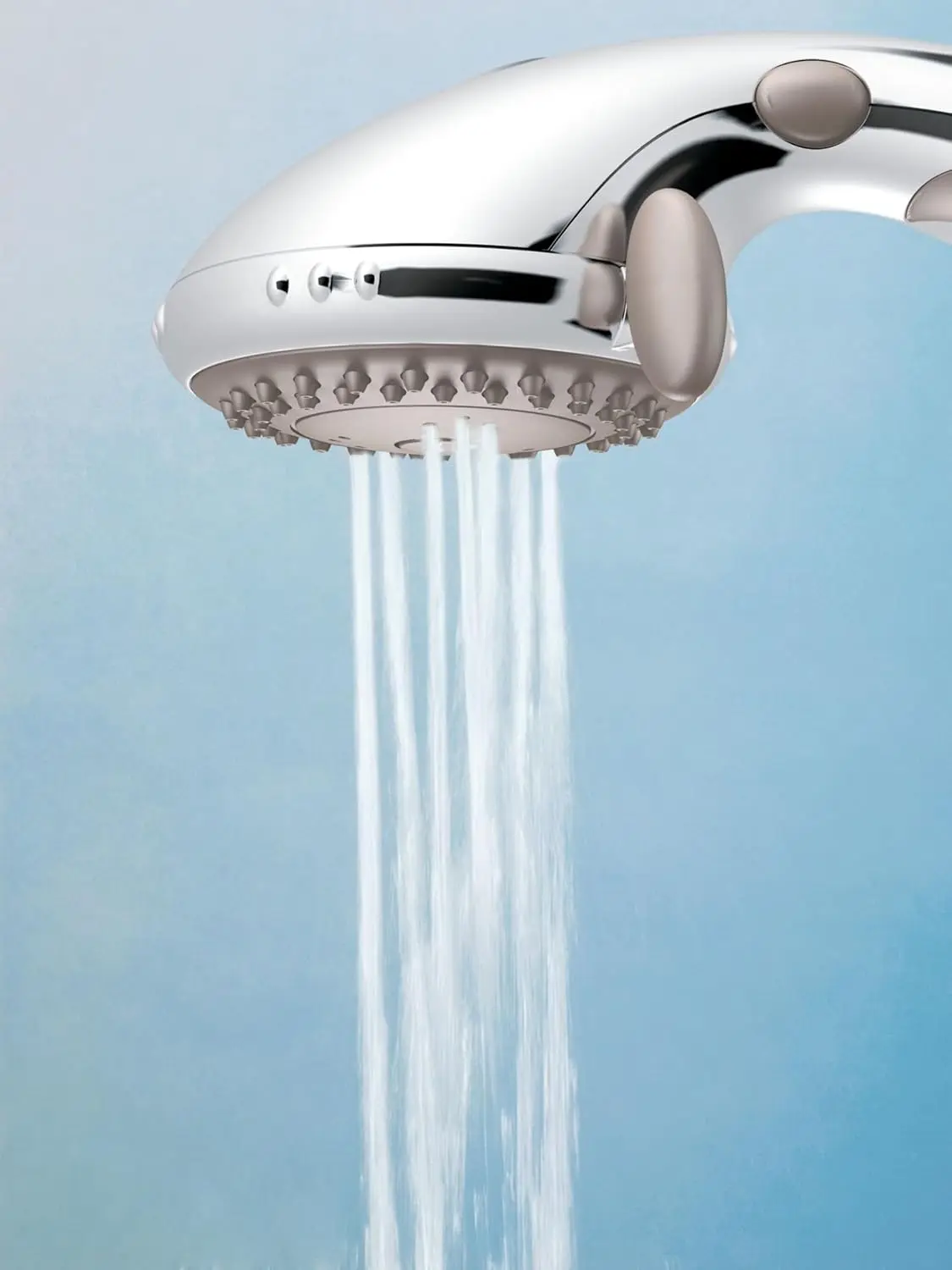 Multi-Function Handheld Shower with Pause Control, Chrome Finish for Versatile Bathroom Use