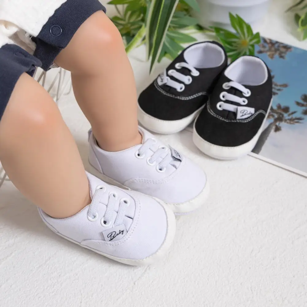 Classic Colorful Baby Walking Shoes Four Seasons Baby Boys Girls Casual Shoes Soft Anti-Slip Sneakers Lace-Up Over Mouth