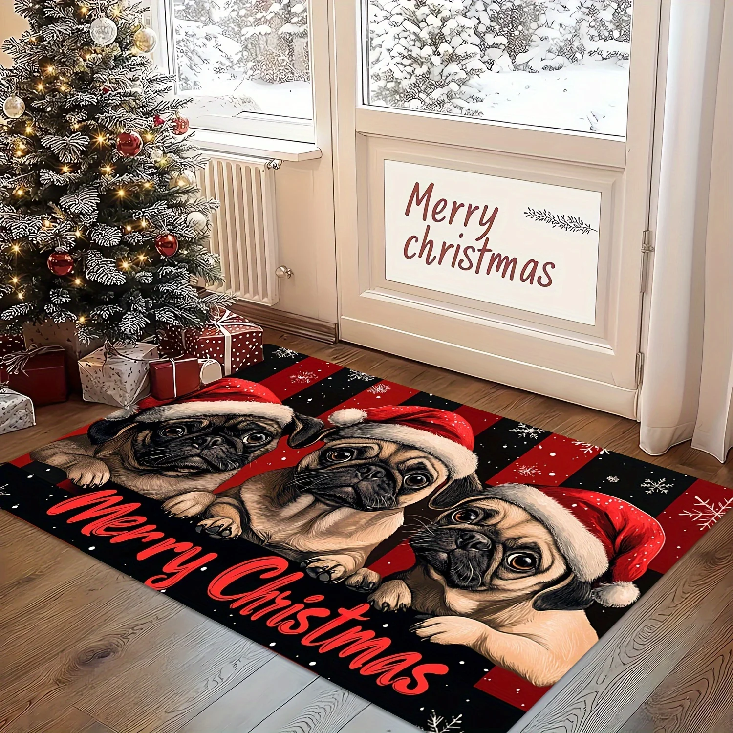 1pc Christmas‑Pug‑Santa‑Hat 