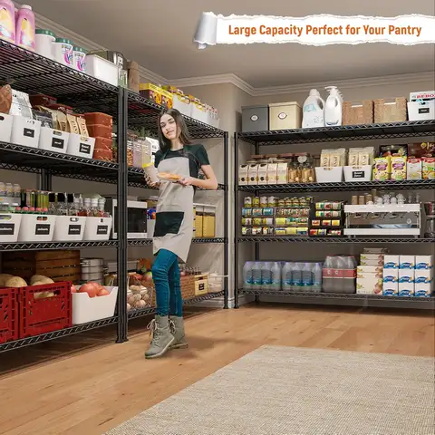 VEVOR 5-टियर गैराज स्टोरेज शेल्फ़ 2000 पाउंड एडजस्टेबल मेटल शेल्विंग यूटिलिटी रैक शेल्फ़ किचन वेयरहाउस बेसमेंट के लिए 8 best sales ठंडे बस्ते - №7