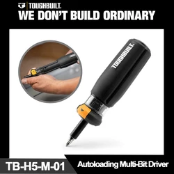 TOUGHBUILT 6PCS Autoloading Multi-Bit Driver with 6 Bits PH/SL/SQ Multifunctional Screwdriver Set TB-H5-M-01