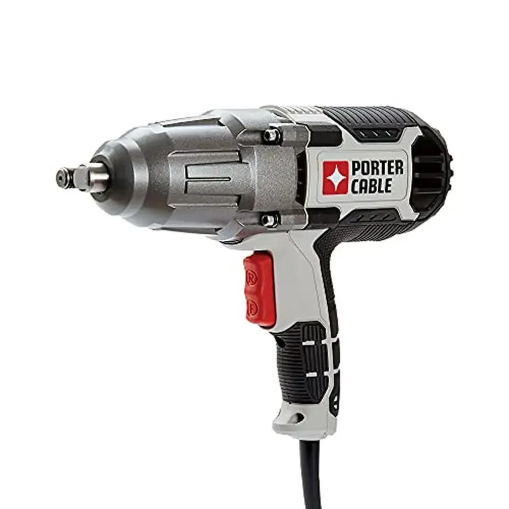 

1/2" Corded Impact Wrench 450lb Torque High Speed Heavy Duty Tool Hoop Ring Anvil Intense Work Easy Install 7.5-Amp Motor PCE211