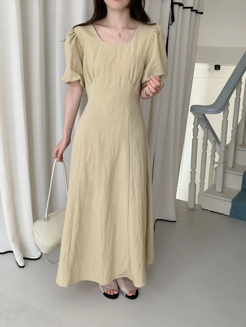 Alien Kitty Chic Vintage Oficina señora Maxi vestido mujer elegante verano 2025 nuevo ajustado fiesta calle alta pantalón corto Casual manga