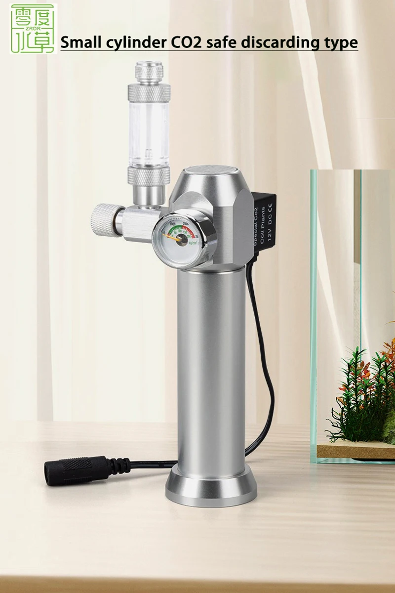 Aquarium CO2-Regler Magnetventil Blasenzähler Kleine Gasflasche Fischbecken CO2 Hülsenventil Typ 3-8UNF Druckminderer – Detail 1
