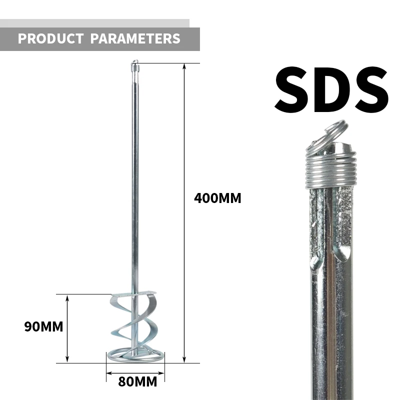 Paint Stirrer, HEX/SDS Thread, Paddle Mixer, Heavy-Duty Mixer Quick Mixing of Paint, Cement, Plaster, Concret