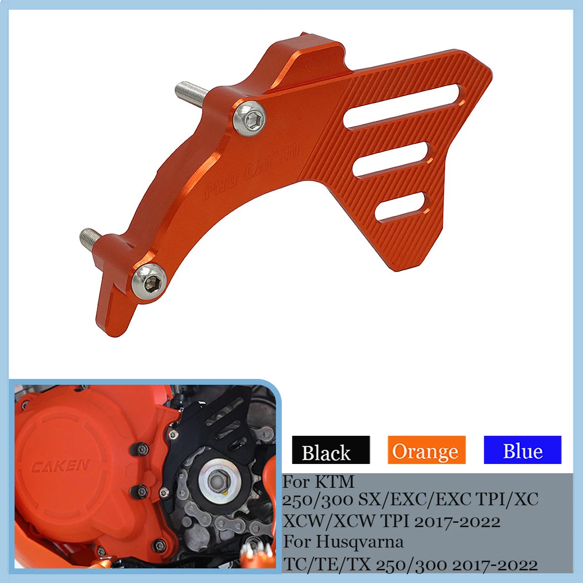 

CNC Front Sprocket Cover Case Saver Protector Chain Guard For KTM SX SXF EXC EXC-F XC XCF XCW TPI FC TE TX 250 300 350 2017-2023