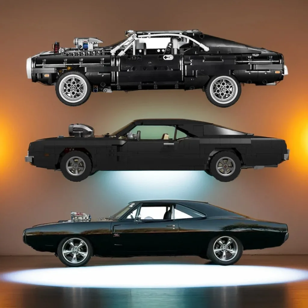 

1699Pcs Dom's Dodgeer Charger MOC Faster & Furious Muscle Car Education Building diy Blocks Birthday Toys Gift