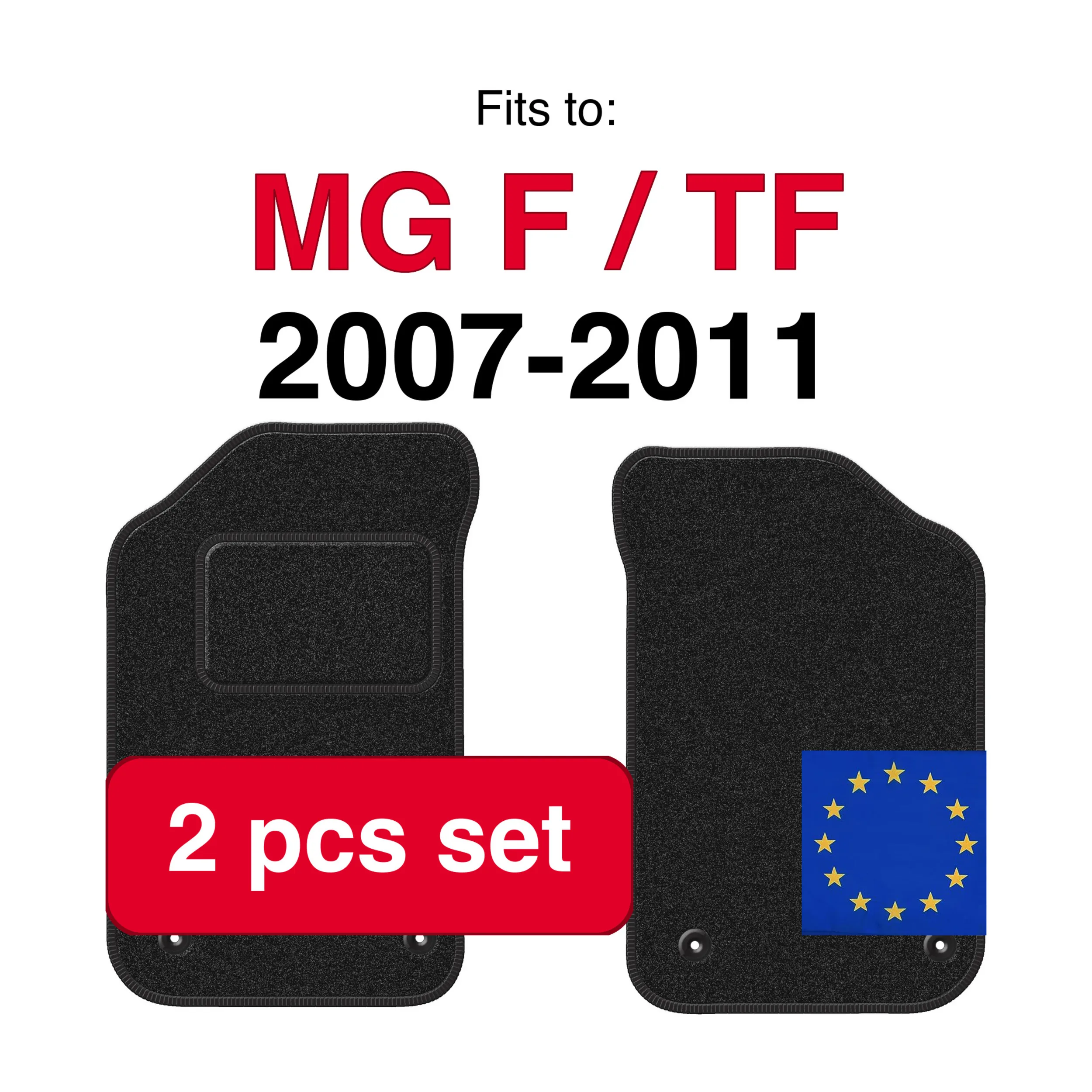 Tappetini auto ANTHRA in velluto per MG F / TF coupé, convertibili (1995-2005) -antracite (2 pz)