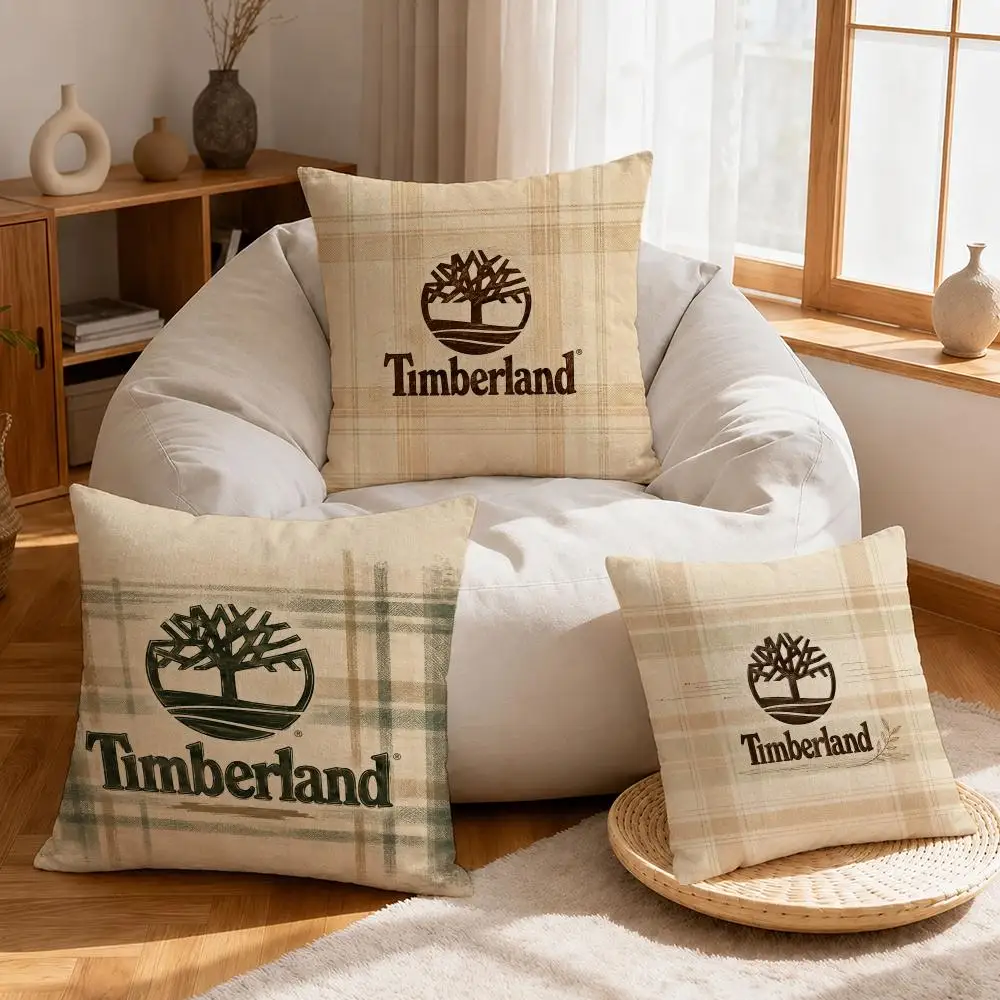 Brand Timberland Cushion Cover Linen Anti-Mite Antibacterial Cushion Cover Invisible Zipper Sofa Decor