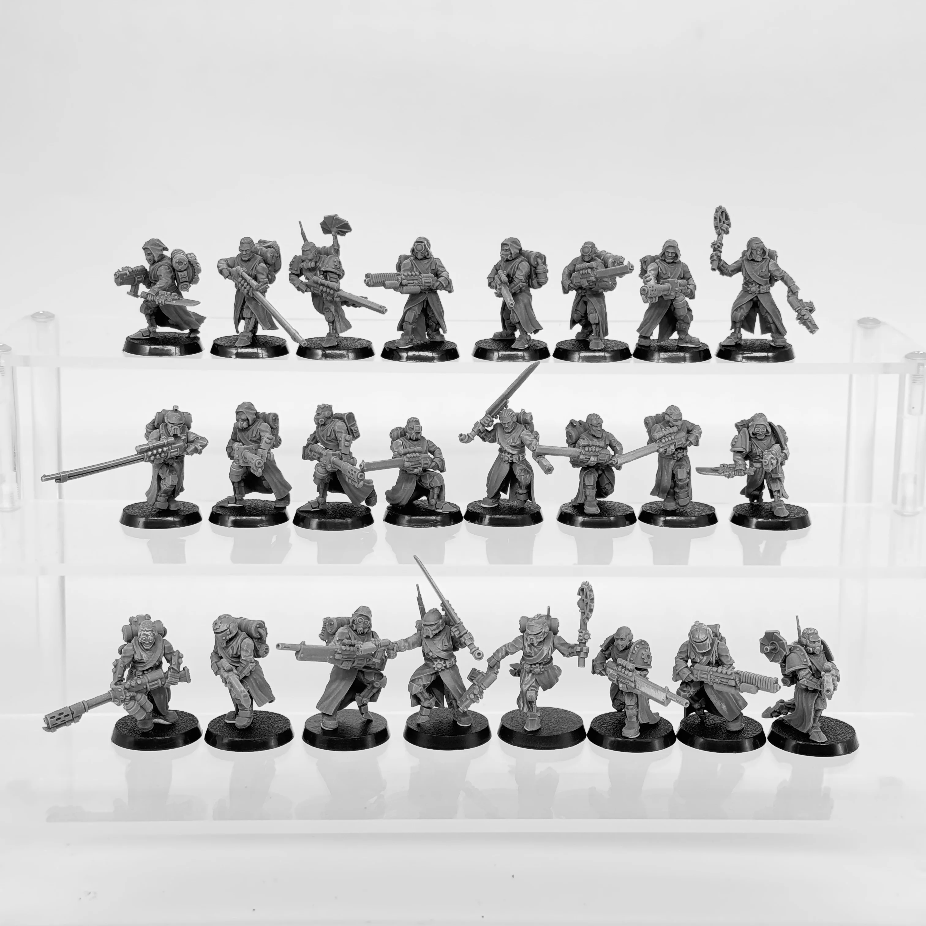 Scavenger Infantry Builder Resin Model Kit 24 Figures Tabletop War for Sci-fi RPG Miniature Unpainted Collection