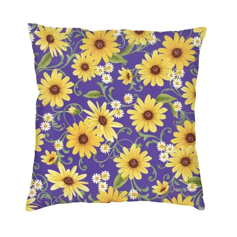 Home Decoration Pillowcase Simple Abstract Chrysanthemum Pattern Print Home Office Sofa Luxury Cushion Cover