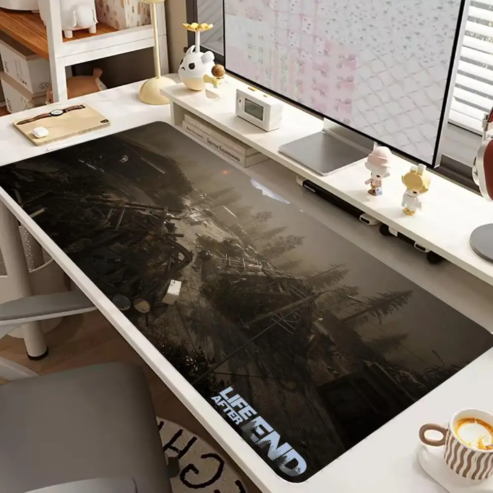

Новый игровой коврик для мыши L_Life A_After E_End, большой настольный коврик, коврик для клавиатуры, резиновый нескользящий износостойкий настольный коврик, геймерский коврик