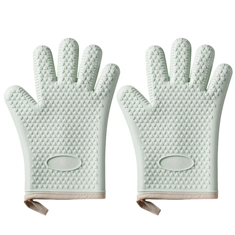 Kitchen silicone, high temperature, anti-slip, heat-resistant baking, microwave, anti-image gloves