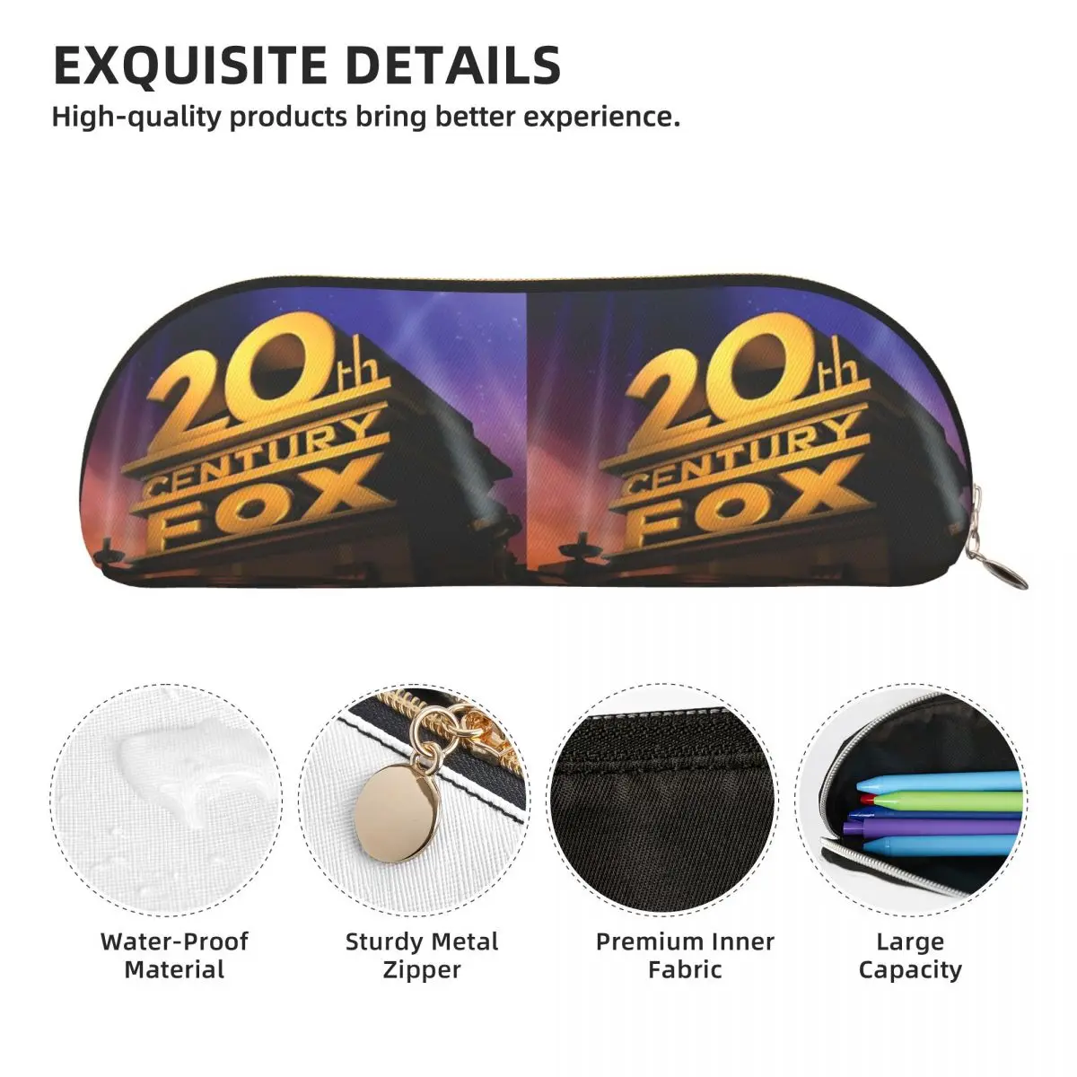 القرن العشرين الثعلب الكلاسيكية مقلمة حامل قلم تخزين لوازم مكتبية تخزين كبير صندوق القلم حقيبة أقلام رصاص لصبي فتاة