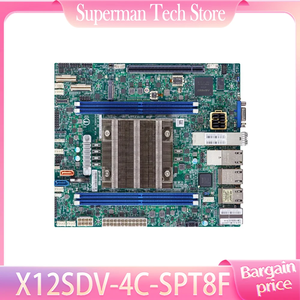 

X12SDV-4C-SPT8F M-ATX DDR4 2 * SATA3 Процессор Xeon D-2712T для материнской платы Supermicro