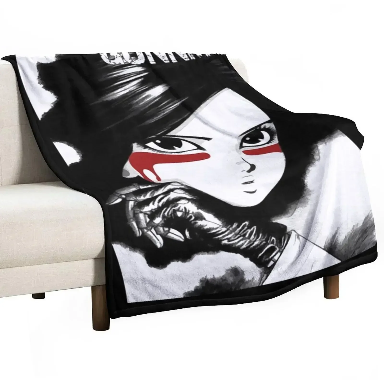 Copie de Gunnm - Gally - Alita: Battle Angel (White) Throw Blanket Personalized Gift warm winter Blankets