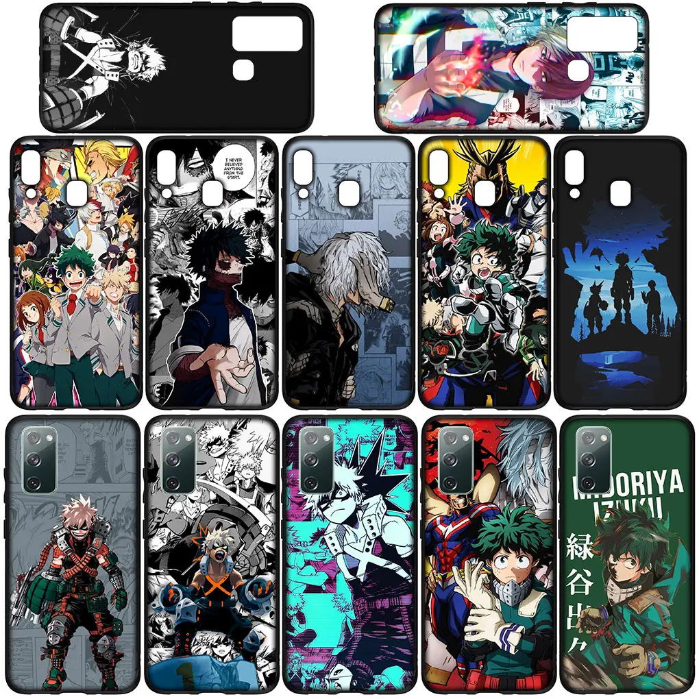 Soft Cover for Samsung Galaxy S23 S22 S21 S20 Fe Ultra S8 Plus M21 + Phone Case My Hero Academia Shoto Todoroki BNHA Boku No