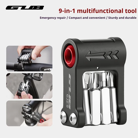 GUB Unisex 9-in-1 Portable Mini Bicycle Multitool Compact Cycling Maintenance Kit Tool Bike Repair Tool for Mountain Road Bike