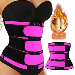 Regulowany pasek na brzuch, haczyk i pętla do sauny na pot w kształcie ciała Fitness gorset Waist Trainer sportowe, damskie