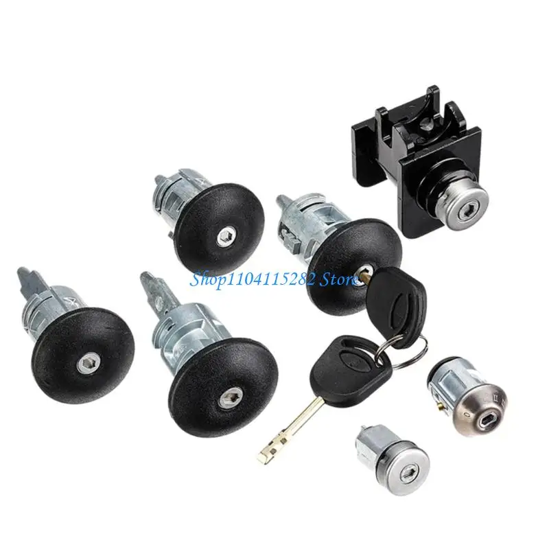 

A2BF Pack Of 7 Pieces Automotive Door Lock Cylinder Ignition Switches Key Set for MK6