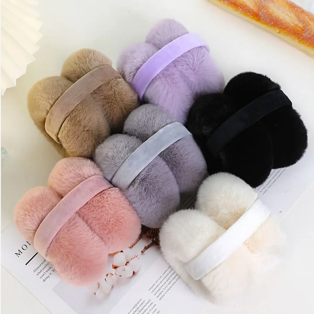 Fashion Plush Ear Warmer Anti-Freeze Thickening Ear Muffs Keep Warm Collapsible Winter Earmuffs for Women Girls