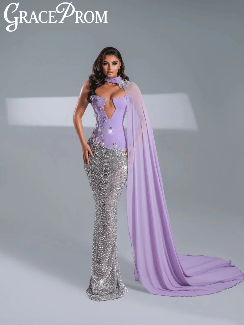 

Новое блестящее вечернее платье с бисером и накидкой, потрясающее длинное платье-футляр в пол для свадебных торжеств, индивидуальный пошив, платья для красной дорожки