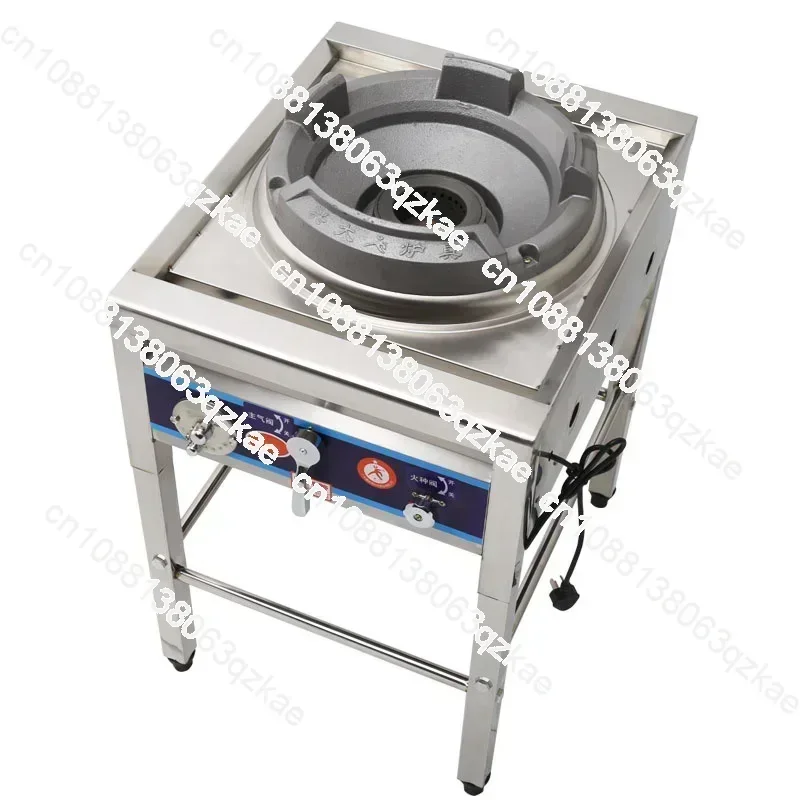 Stainless Steel Fierce Fire Stove Commercial Wok Gas Burner High Pressure Single-cooker Cooktop Liquefied Gas Stove for Kitchen