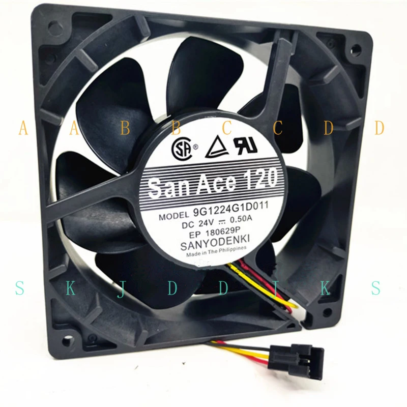 

Новый вентилятор охлаждения инвертора M 9G1224G1D011 DC24V 0.5A 3-проводной для SANYO